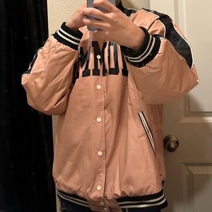 Pink homme vintage bomber jacket